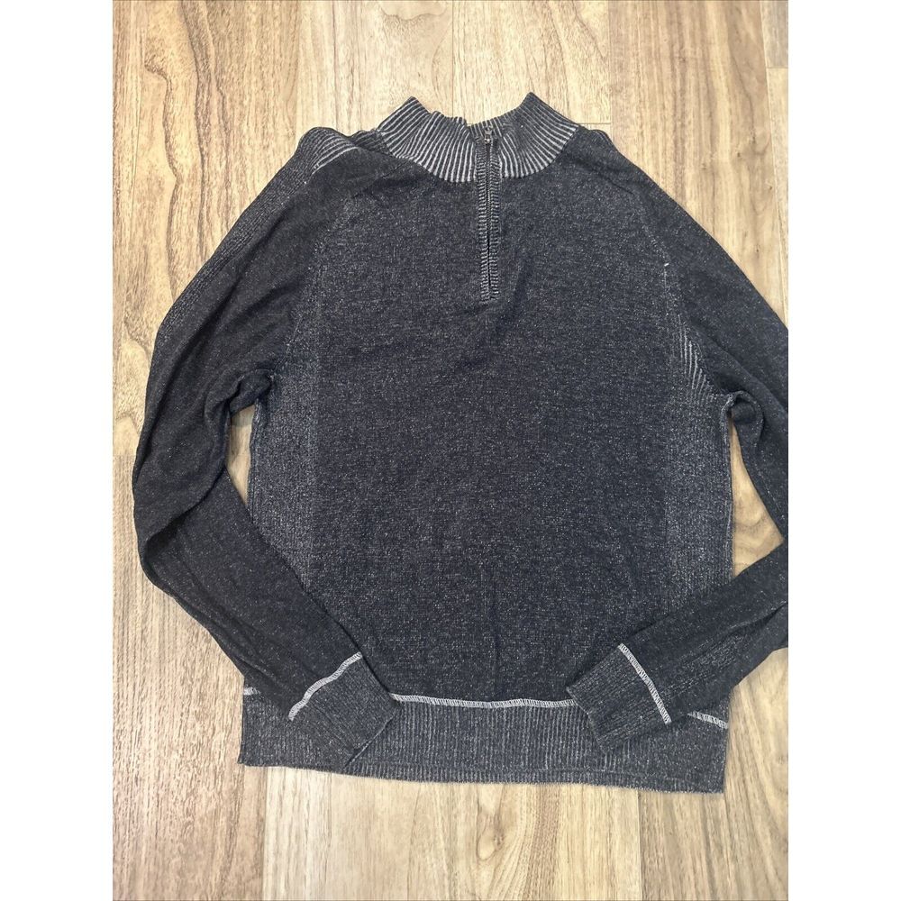 Carbon Men's 1/4 Zip Sweater Large‎ Gray